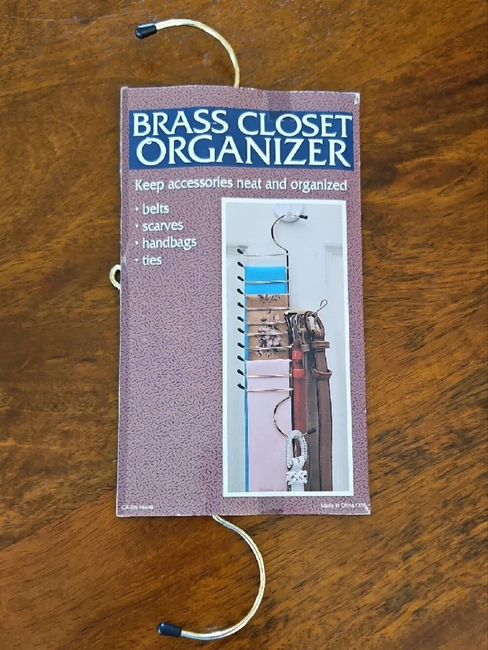Brass Closet Organizer -  Hanging Accessory Hook Accessories Keep Neat Organized